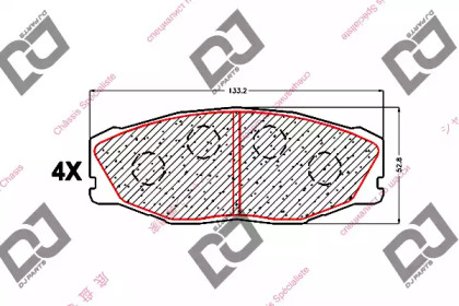 Комплект тормозных колодок DJ PARTS BP1585